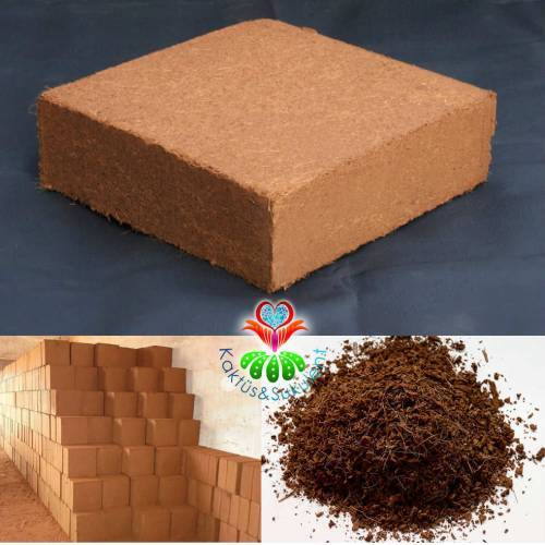 Sıkıştırılmış Coco Peat Blok- Hindistan Cevizi Toprağı -5 Kg Yaklaşık 70 Litre-1.Sınıf -Toprak,Torf, Cocopeat