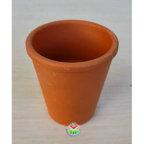 Dekoratif Seramik Kaktüs Sukulent Saksısı - 6 cm Çap-8 cm Boy-Toprak Rengi Bütün Bitkiler İçin