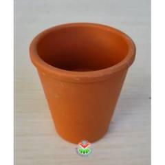 Dekoratif Seramik Kaktüs Sukulent Saksısı - 6 cm Çap-8 cm Boy-Toprak Rengi Bütün Bitkiler İçin