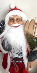 Noel Baba 50 cm Orta Boy Orijinal İthal Ürün Gerçek görünümlü Noelbaba Yılbaşı Süsü Oyuncağı Noel baba figürü