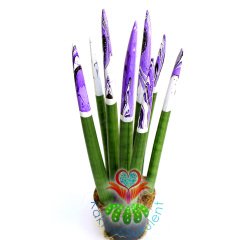 Ebru Sanatlı Sukulent,Sansevieria Velvet Touchz Mor Renkli Paşa Kılıcı 25+cm Uzunluk-8,5 cm saksda