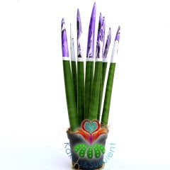 Ebru Sanatlı Sukulent,Sansevieria Velvet Touchz Mor Renkli Paşa Kılıcı 25+cm Uzunluk-8,5 cm saksda