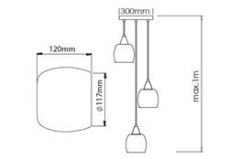 Vito Pera-3S-R-Mix Y-W-B 3Xe27 (Vito-4101560)