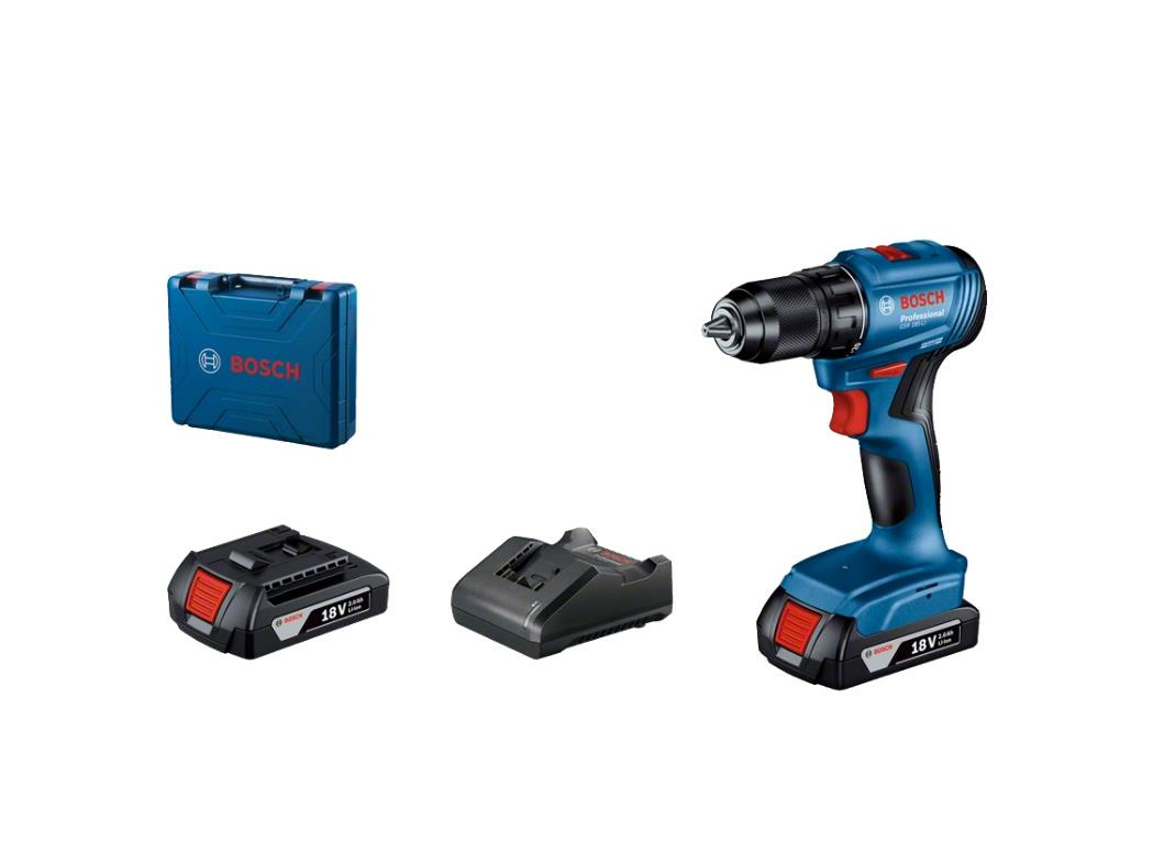 ﻿Bosch GSR 185 li Professional Akülü Delme/Vidalama Makinesi (Çift Akü)