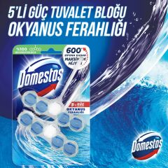 Domestos 5'li Güç Tuvalet Bloğu Okyanus Ferahlığı 2'li