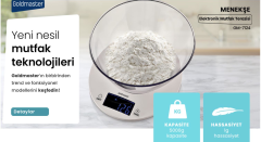 Goldmaster Menekşe Geniş Led Ekranlı Dokunmatik Dijital Hassas 1gr-5kg Mutfak Tartısı Terazisi
