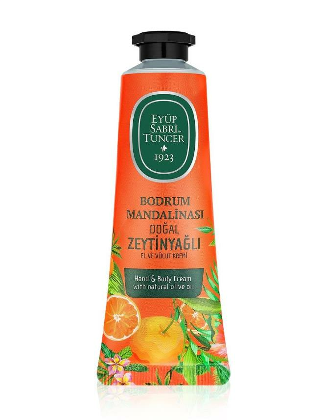 Doğal Zeytin Yağlı Bodrum Mandalinalı El Vücut Kremi 50 Ml