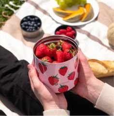 Les Artistes Paris Isı Yalıtımlı Çelik Yemek Termosu 700ML Strawberry