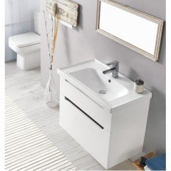 Turkuaz Seramik Frame Etajerli Lavabo 80 cm