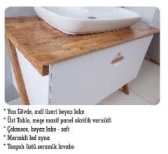 Kare Banyo Natura 100 Lavabo Alt Modül