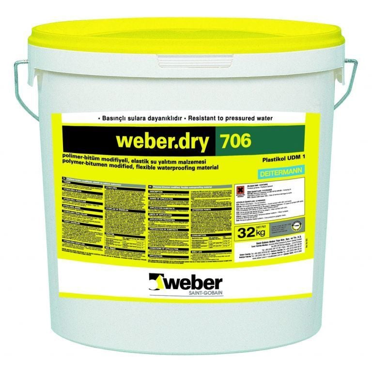 Weber DRY 706 Likit Mebran Çift Komponentli Siyah