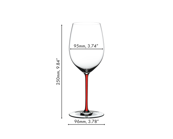Fatto A Mano Cabernet/Merlot Kırmızı Saplı Kırmızı Şarap Kadehi 4900/0R