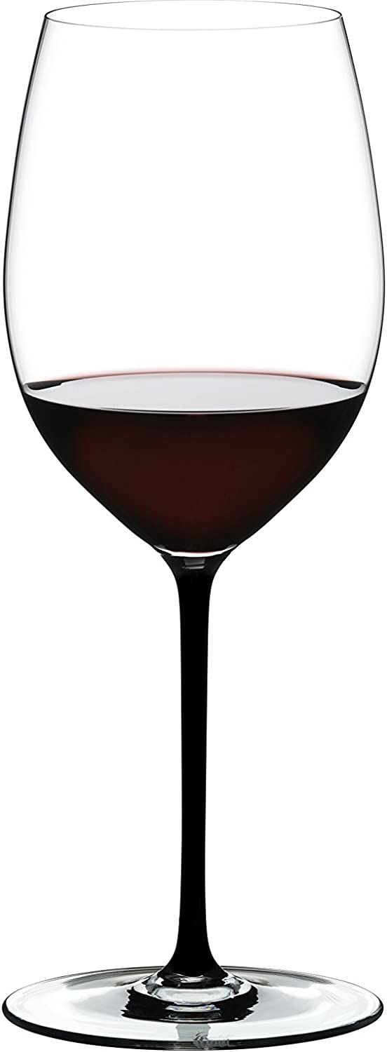 Fatto A Mano Cabernet/Merlot Siyah Saplı Kırmızı Şarap Kadehi 4900/0B