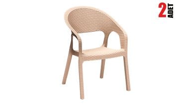 Garden Rattan Sandalye Cappucino (2 Adet)