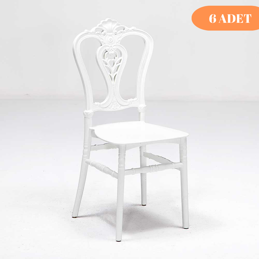 6 Adet Carisma Sandalye  - Beyaz