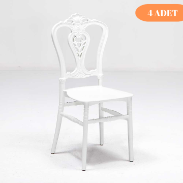 4 Adet Carisma Sandalye  - Beyaz