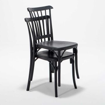 6 Adet Violet Siyah Sandalye / Balkon-bahçe-mutfak