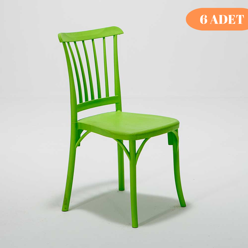 6 Adet Violet Yeşil Sandalye / Balkon-bahçe-mutfak