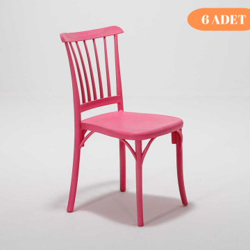 6 Adet Violet Pembe Sandalye / Balkon-bahçe-mutfak