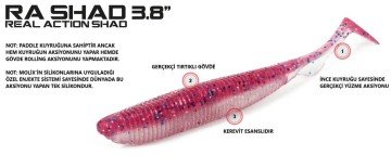 Molix RA Shad 3,8'' (6 pcs)  col. Watermelon Silver Shad