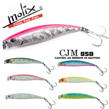 Molix Casting Jig Minnow 85 Baitfish Series Col. Crazy White