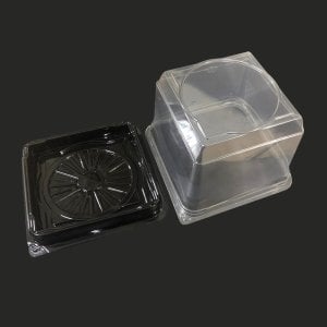 Özge Plastik Kare Dilim Pasta Taşıma Kabı 50 Adet