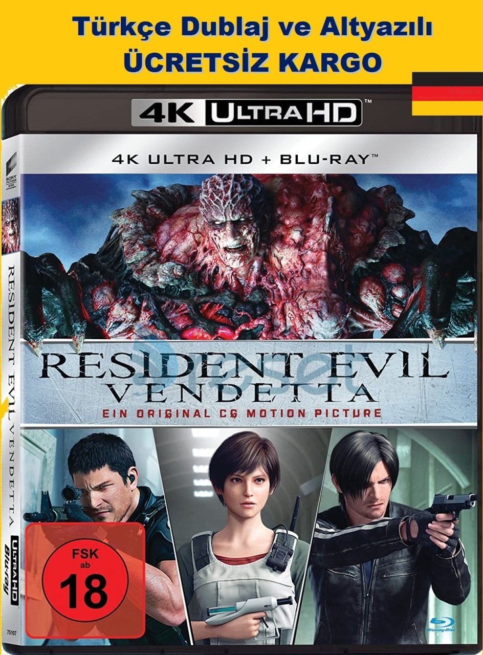Resident Evil Vendetta Vendetta - Ölümcül Deney Diriliş 4K Ultra HD+Blu-Ray 2 Disk