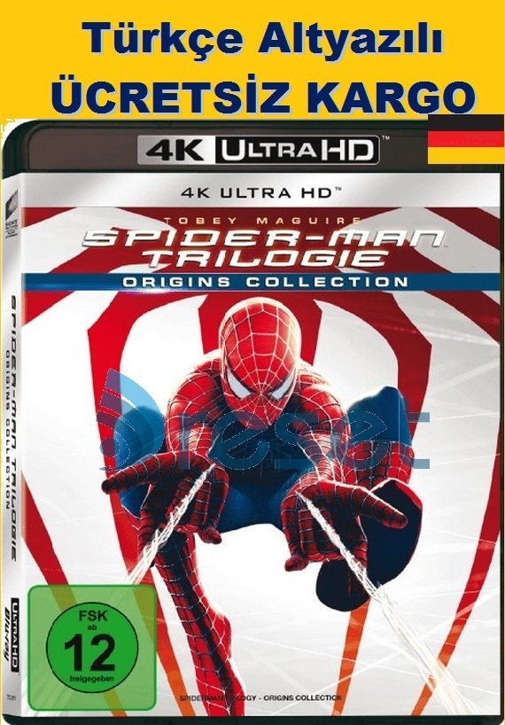 Spider Man Trilogy Origins Collection 4 UHD - Örümcek Adam Üçleme 4K UHD 3 Disk