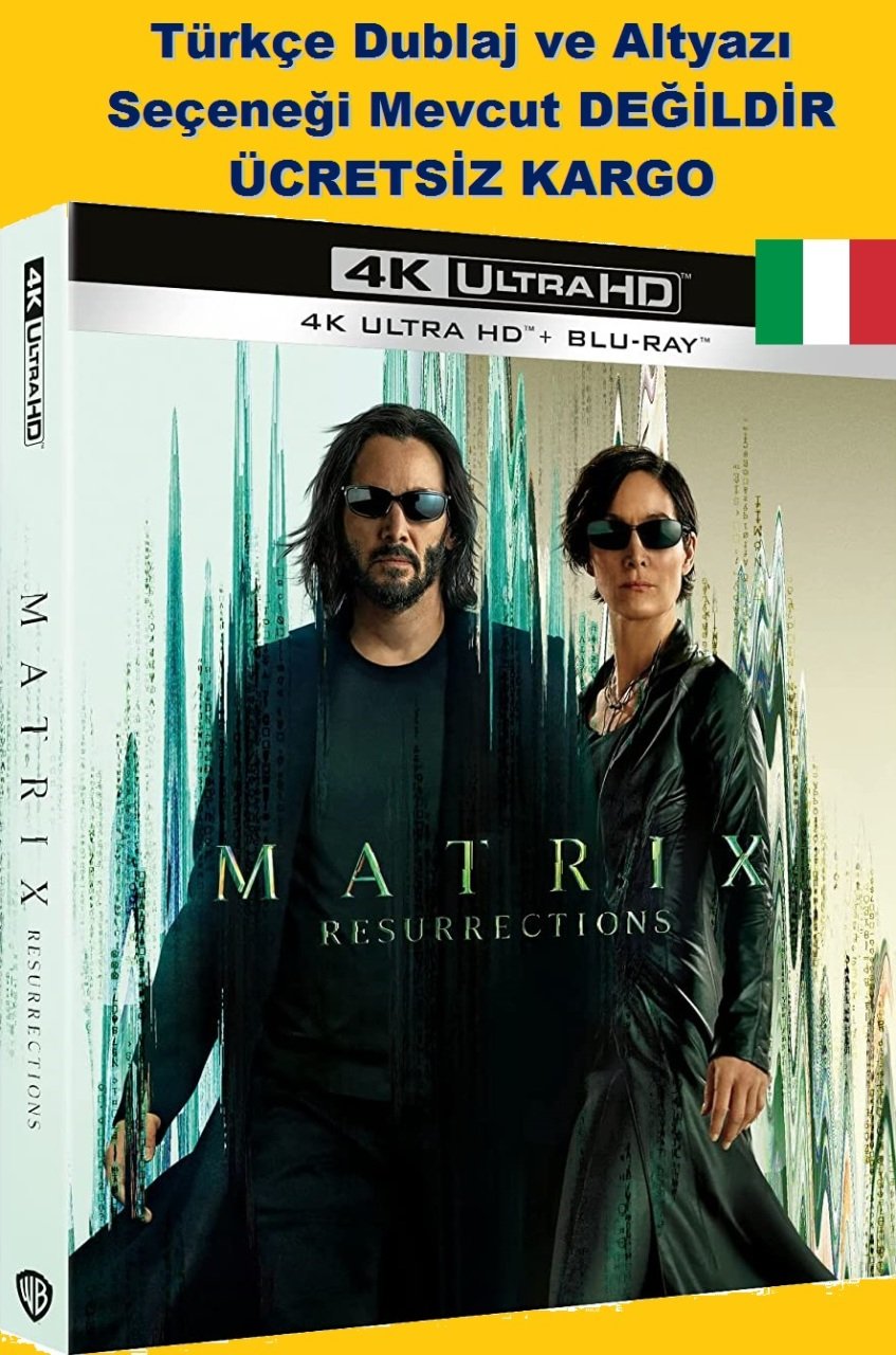 Matrix Resurrections 4K Ultra HD+Blu-Ray 2 Disk Karton Kılıflı