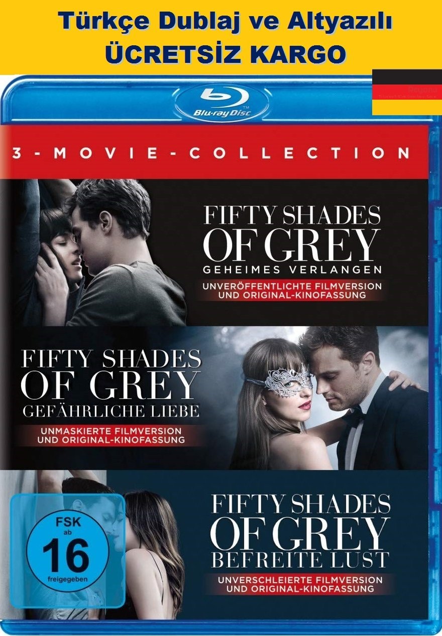 Fifty Shades of Grey - 3-Movie Collection Elli Tonu Üçlemesi Blu-Ray