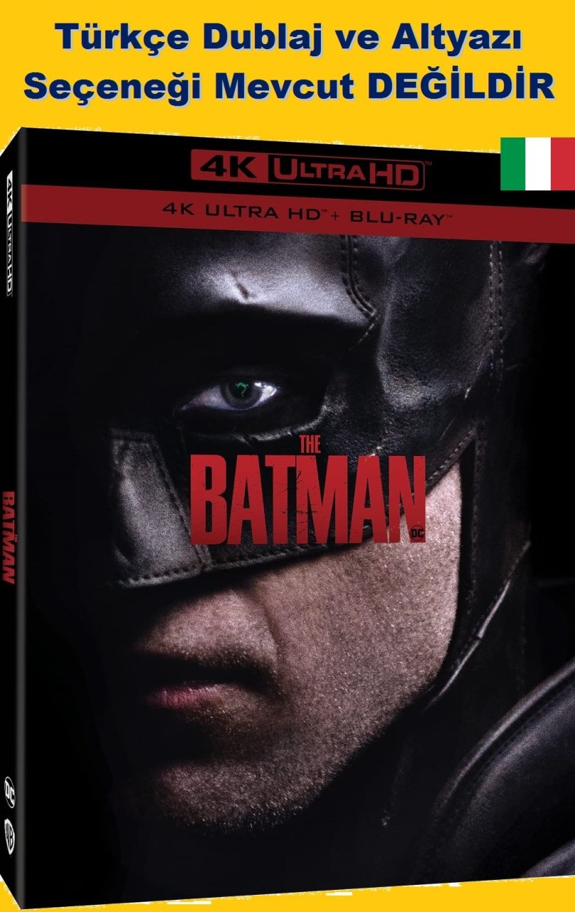 The Batman 2022 4K Ultra HD + Blu-Ray Karton Kılıflı2 Diskli