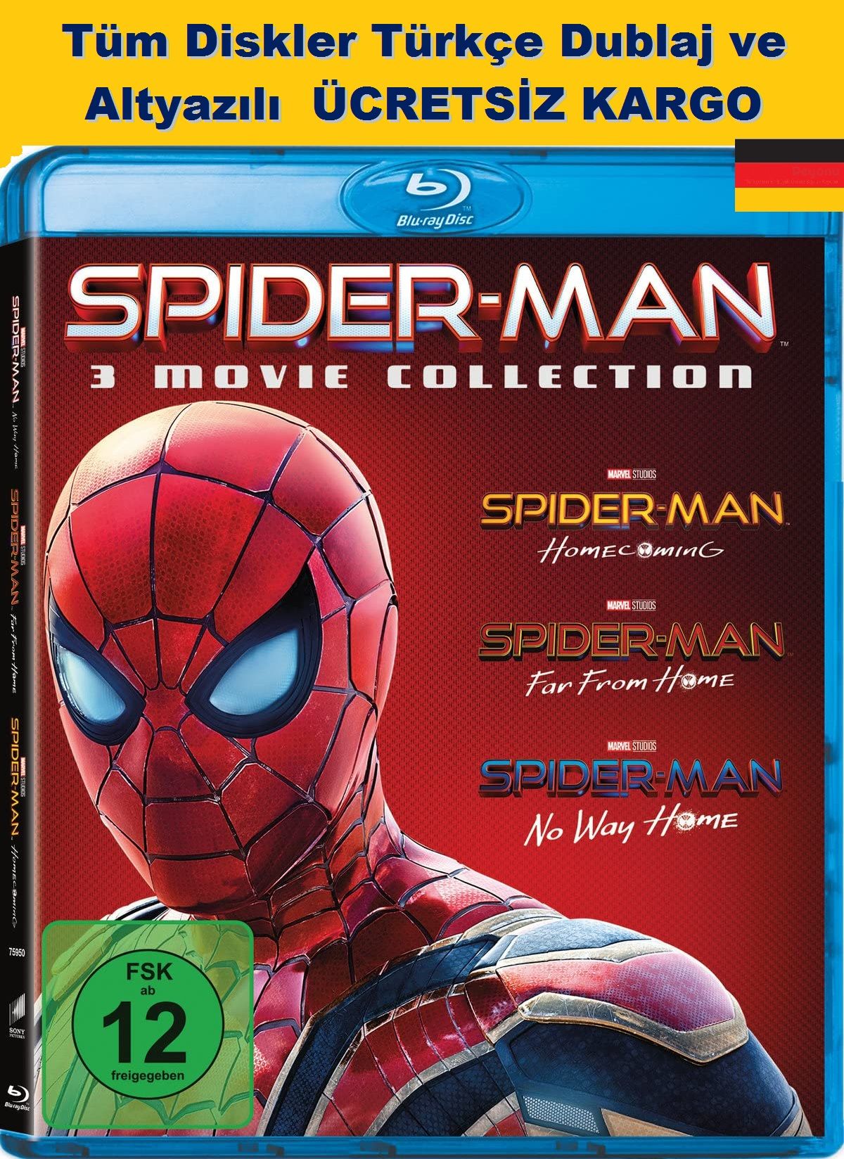 Spider-Man 3 Movie Collection Blu-Ray 3 Disk