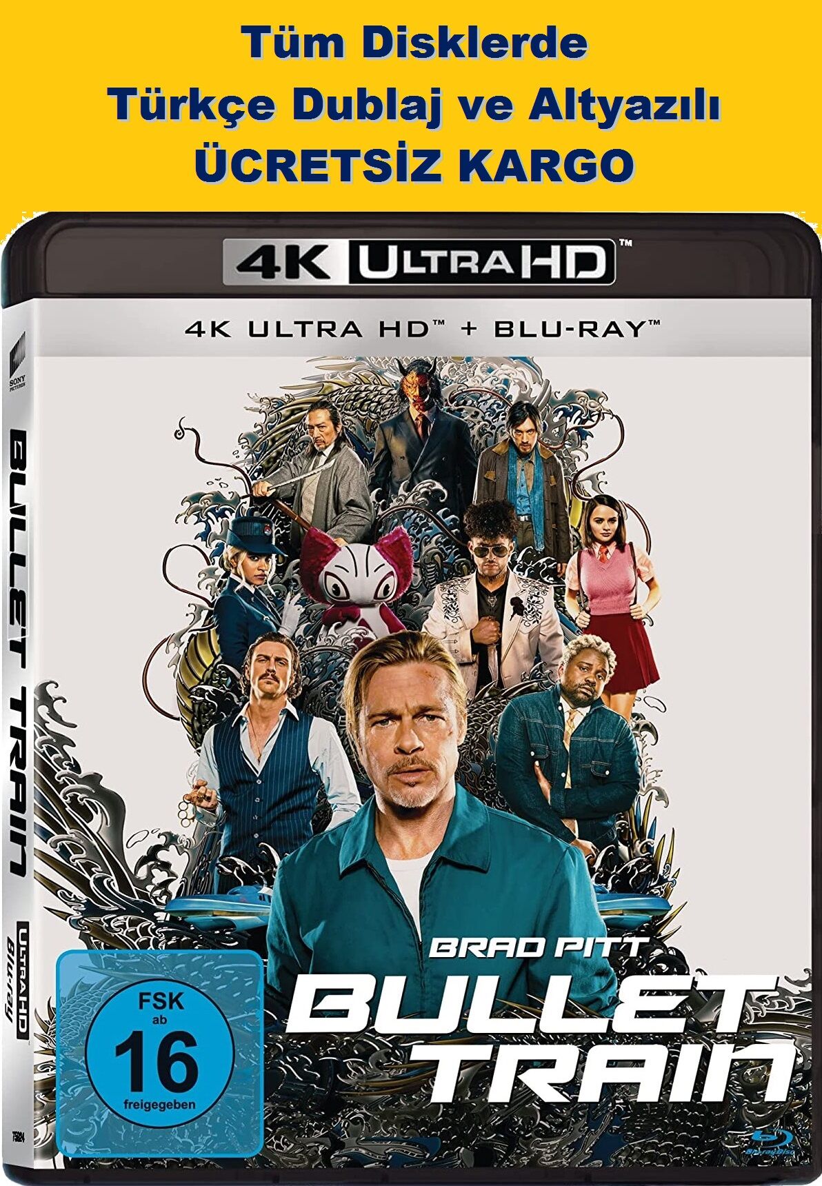 Bullet Train - Suikast Treni 4K Ultra HD+Blu-Ray 2 Disk