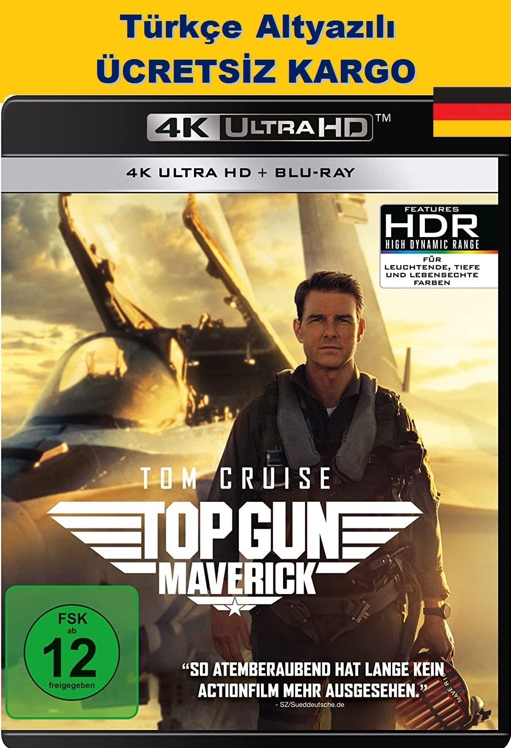 Top Gun Maverick 4K Ultra HD+Blu-Ray 2 Disk Karton Kılıflı