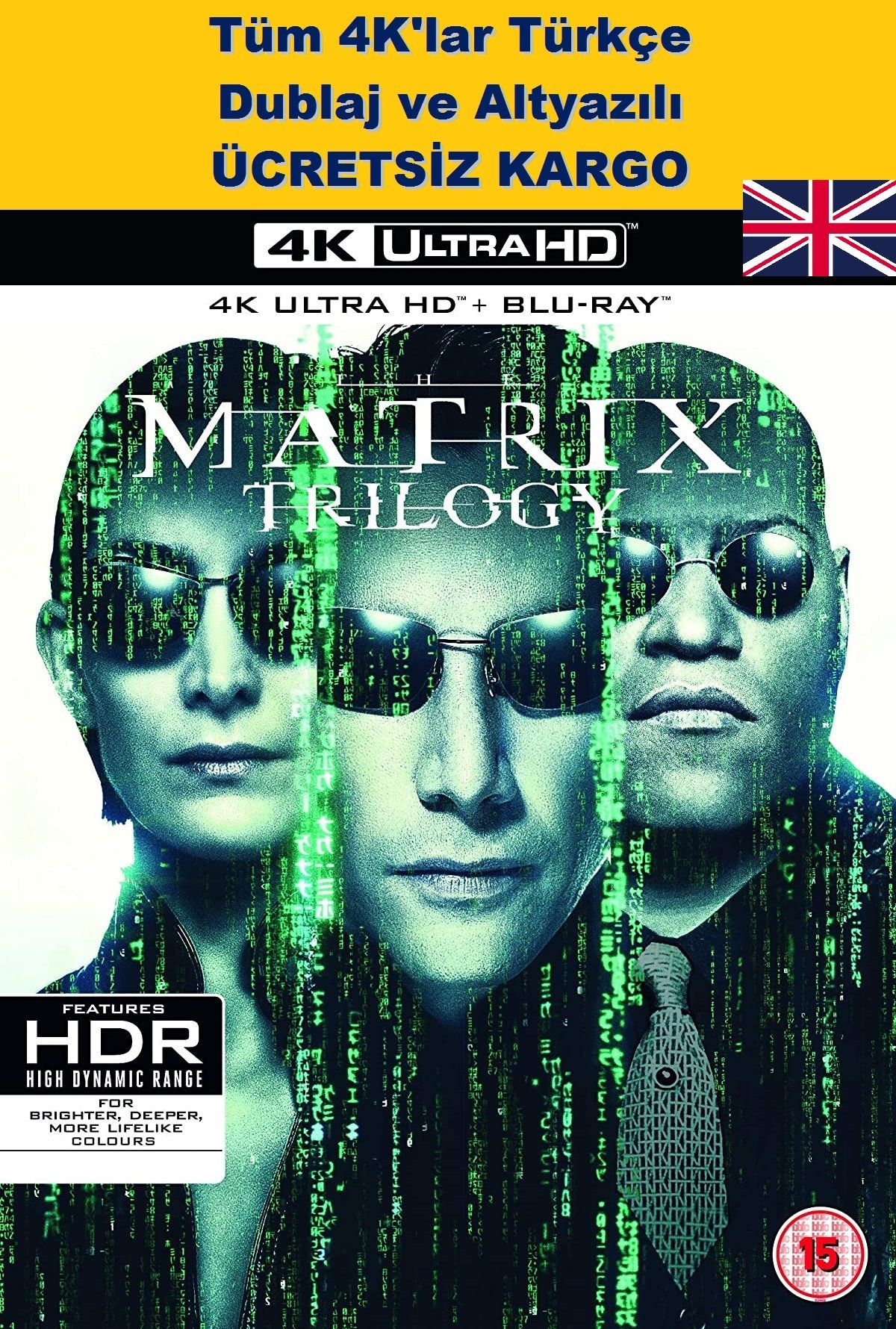 Matrix Trilogy 4K Ultra HD+Blu-Ray 9 Disk Karton Kutulu