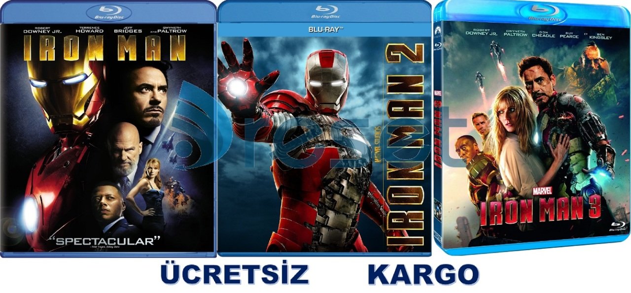 Iron Man 1+2+3 Blu-Ray