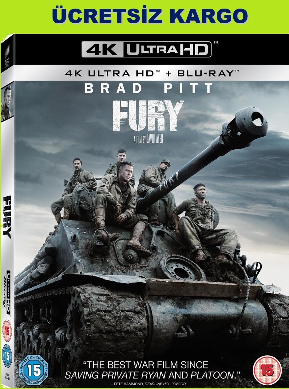 Fury 4K Ultra HD+Blu-Ray 2 Disk Karton Kılıflı