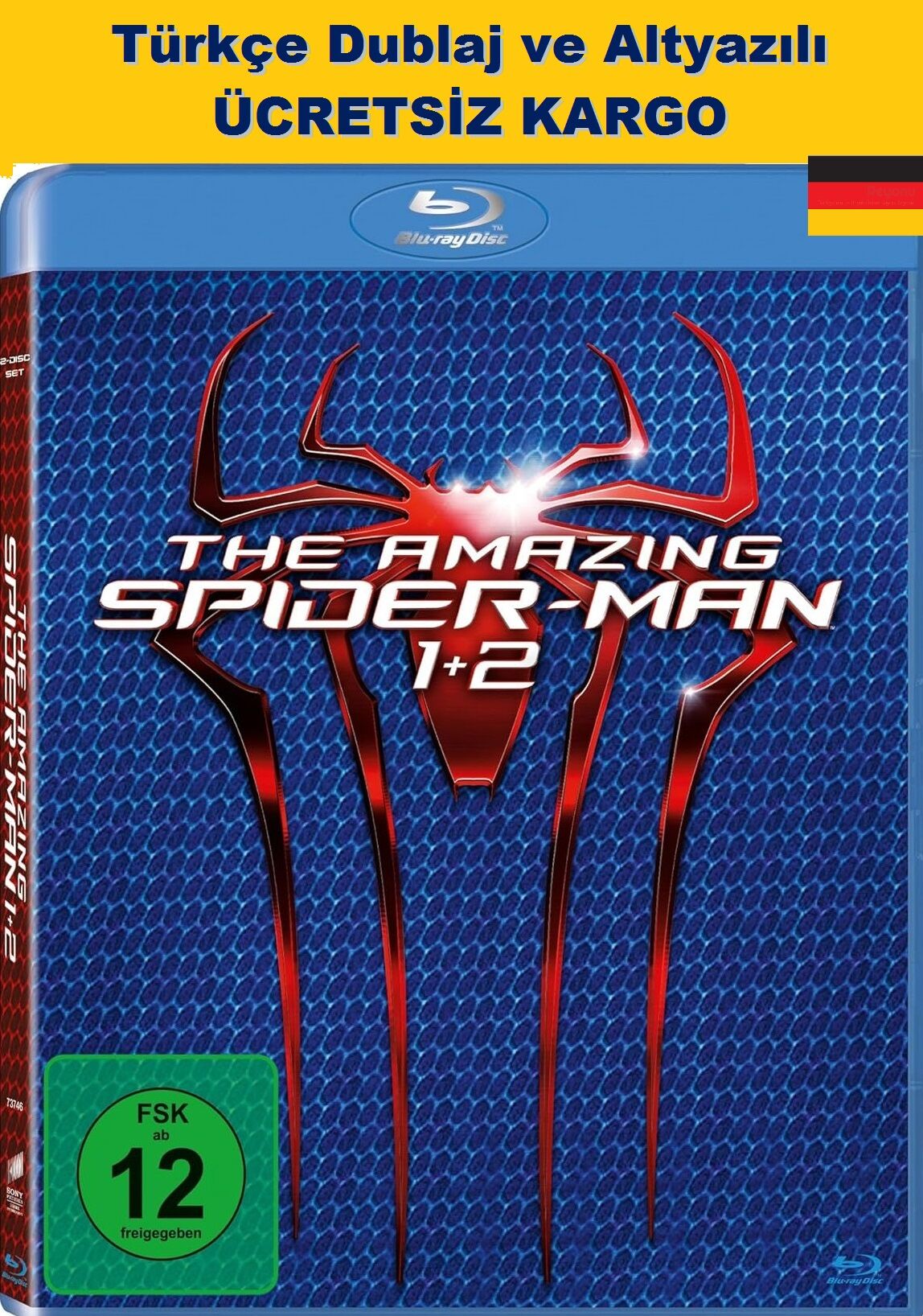 Amazing Spider Man İnanılmaz Örümcek Adam 1+2 Blu-Ray