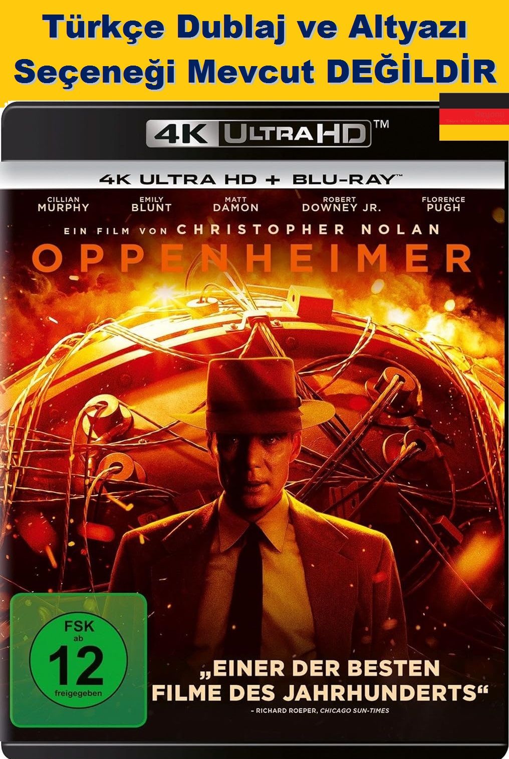 Oppenheimer 4K Ultra HD+Blu-Ray 3 Disk