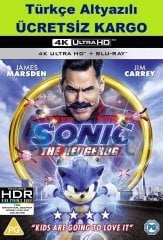 Sonic The Hedgehog - Kirpi Sonic 4K Ultra HD+Blu-Ray 2 Disk Karton Kılıflı