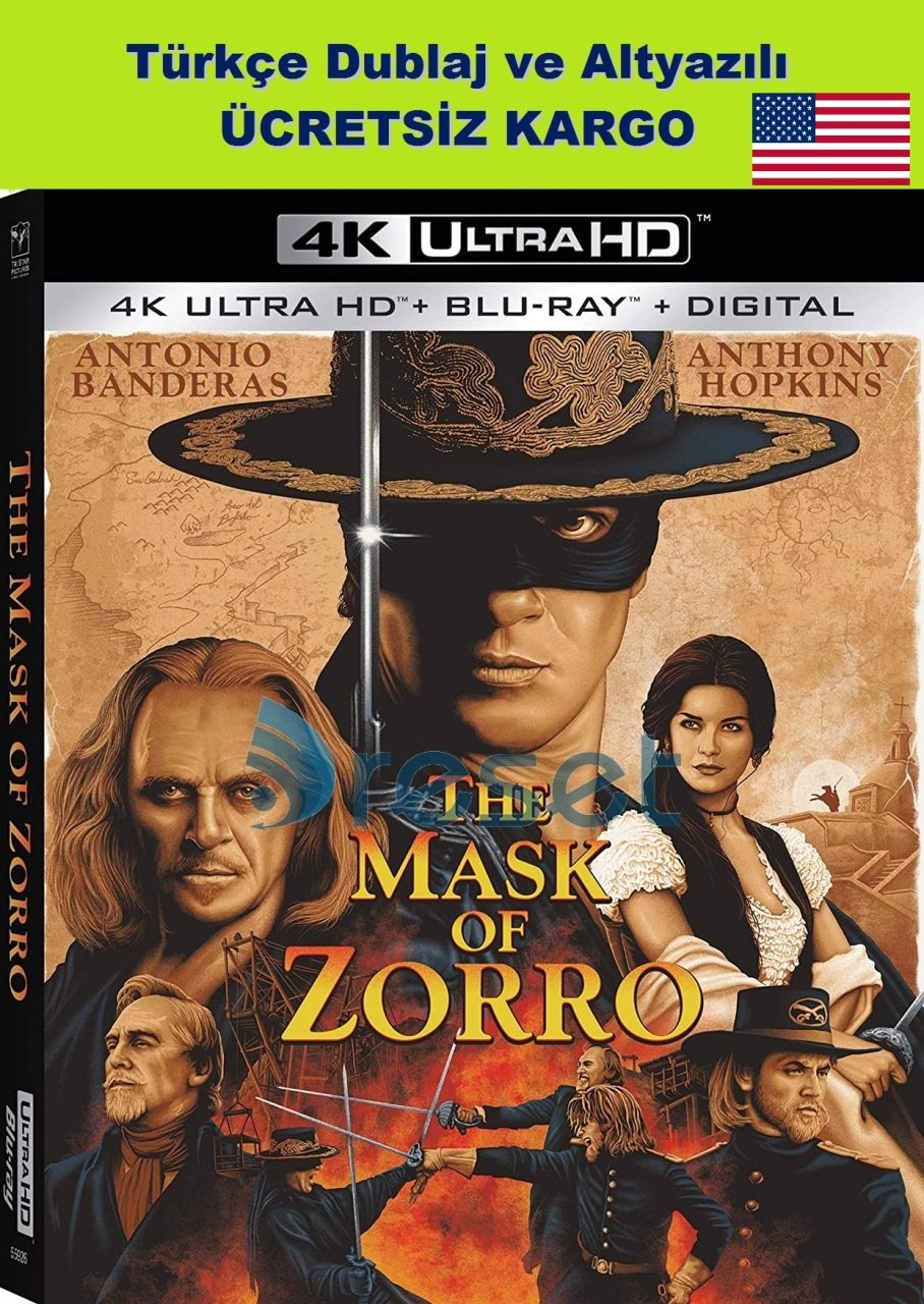 The Mask of Zorro - 4K Ultra HD+Blu-Ray 2 Disk Karton Kılflı