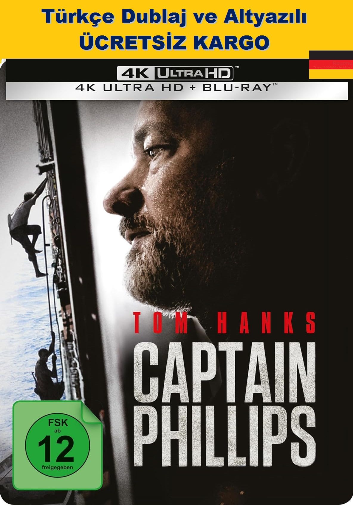 Captain Phillips - Kaptan Phillips 4K Ultra HD+Blu-Ray Steelbook 2 Disk