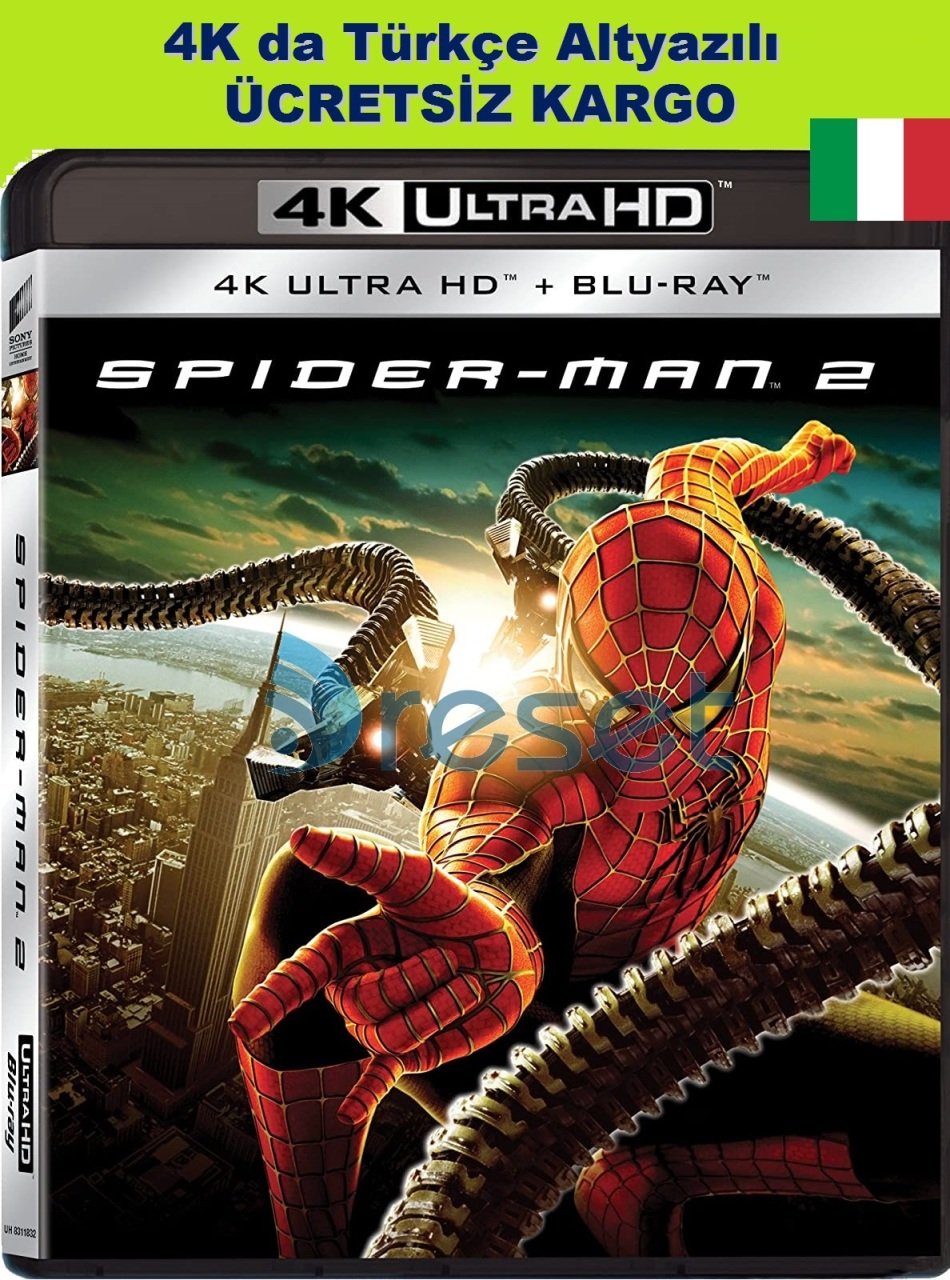 Spider Man 2 - Örümcek Adam 2 4K Ultra HD + Blu-Ray 2 Diskli Karton Kılıflı