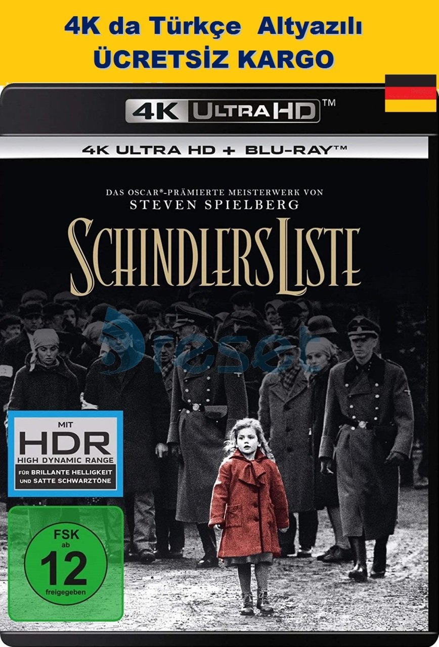 Schindler's List - Schindler's Listesi 4K Ultra HD+Blu-Ray 2 Disk