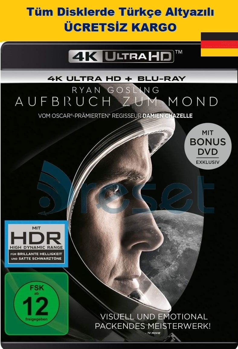 First Man - Ay'da İlk İnsan 4K Ultra HD+Blu-Ray+DVD 3 Disk