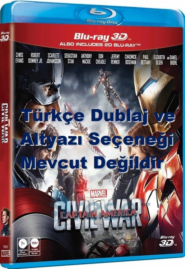 Captain America: Civil War 3D+2D Blu-Ray Combo 2 Disk