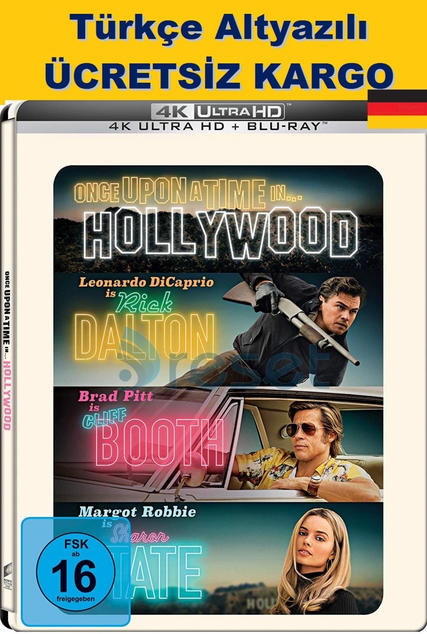 Once Upon A Time...in Hollywood - Bir Zamanlar... Hollywood'da 4K Ultra HD+Blu-Ray Steelbook Limited Edition 2 Disk