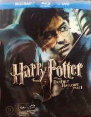Harry Potter and the Deathly Hallows Part 1 Blu-Ray + DVD Holagram Karton Kılf3 Disk