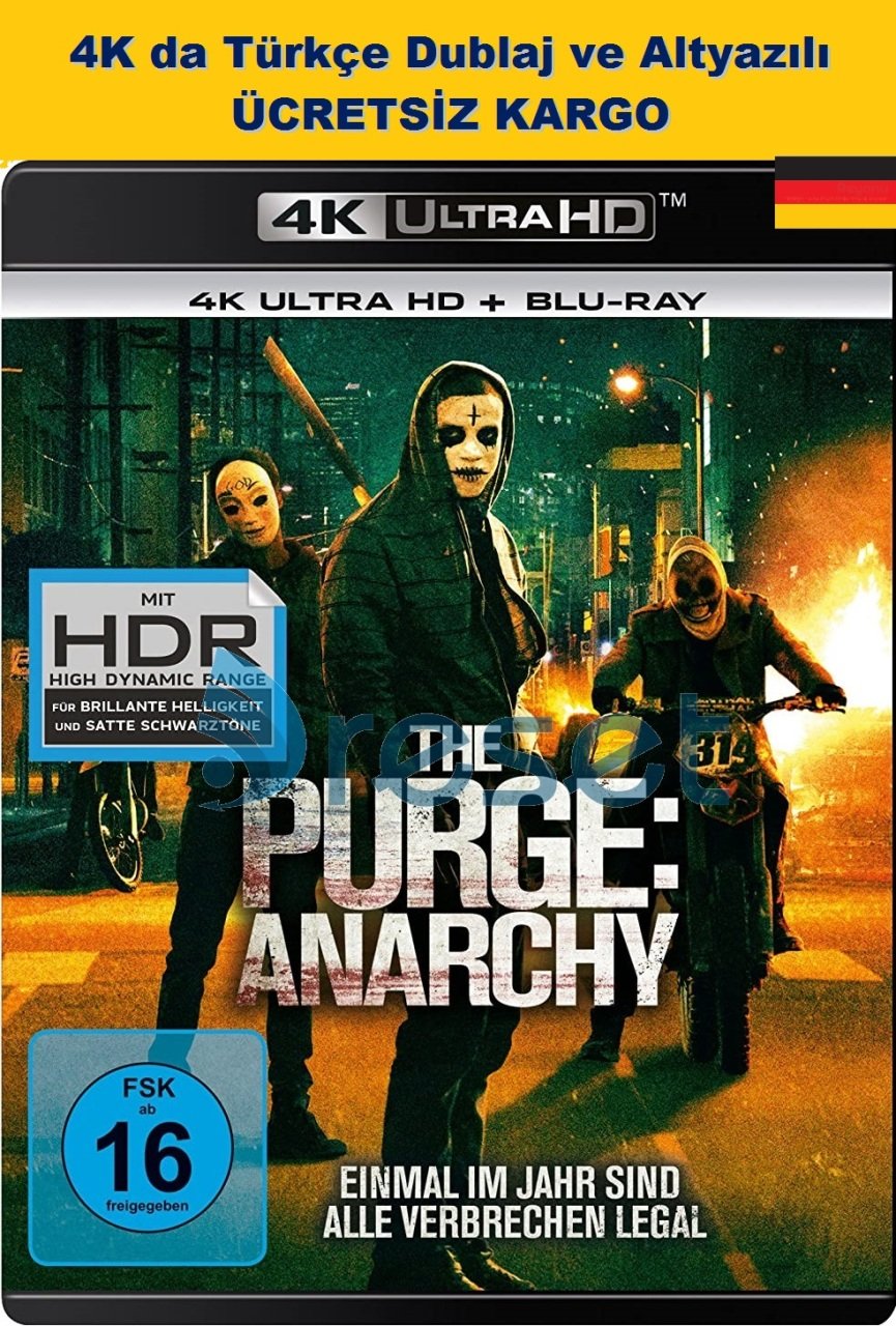 The Purge Anarchy - Arınma Gecesi Anarşi 4K Ultra HD+Blu-Ray 2 Disk Karton Kılıflı