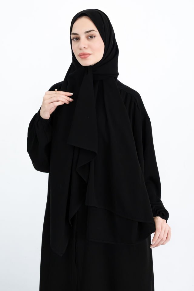 Medine İpeği Şal-Siyah